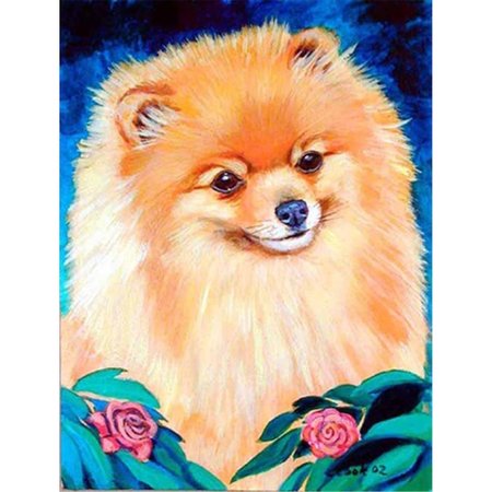 CAROLINES TREASURES 11 x 15 in. Pomeranian Garden Bud Garden Size Flag 7165GF